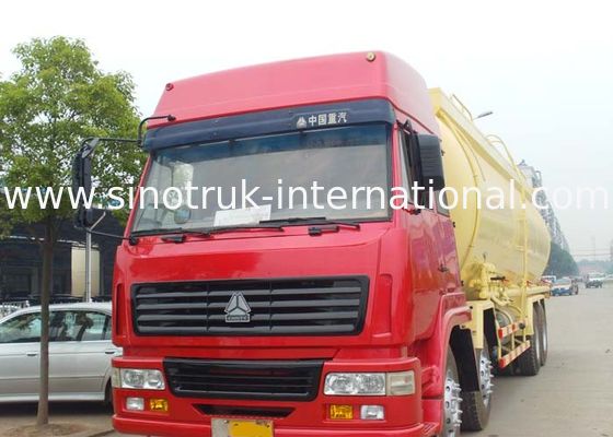Bulk Cement Tank Truck / Dry Bulk Trucking Transportation Vehicle 371HP 12 Wheels