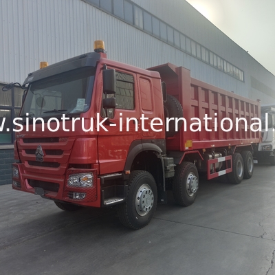 SINOTRUK RED HOWO 400HP 8 × 4 TIPPER รถบรรทุกขยะ LHD