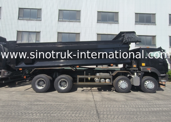 Black Howo Mining Tipper รถดัมพ์ 20-50Tons 8 X 4 Euro 2 400Hp