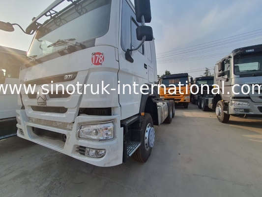 HOWO A7 รถบรรทุกแทรกเตอร์มือสอง LHD 6X4 ยูโร 2 371 HP