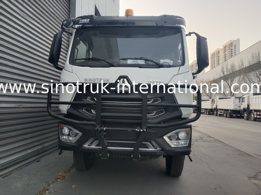 SINOTRUK HOWO 400 HP รถกระบะกระบะกระบะสําหรับการก่อสร้าง N7 แสงเตือนทหาร