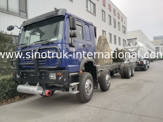 SINOTRUK HOWO รถบรรทุกถังน้ํามัน ชาซี 400HP 8X4 LHD 50 ตัน 40CBM