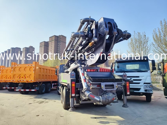 โฮโว 380HP Smart Pump Trucks 52m Boom 6x4 Traction สําหรับการเติมแบบตั้งที่ไม่มีคู่แข่ง