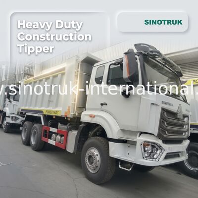 30-40 ตัน RHD 10 ล้อ หมุนรถบรรทุก SINOTRUK Haohan สําหรับการก่อสร้าง ขาว