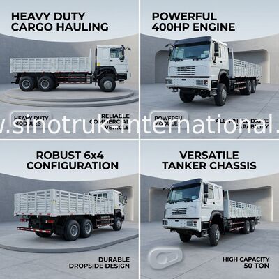 Howo Full Drive Cargo Box Truck 400 HP 4 แอ็กซ์