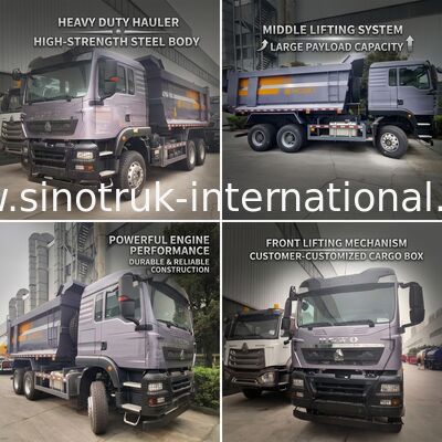 รถดัมพ์ SINOTRUK HOWO TX พร้อมเครื่องยนต์ทรงพลัง 380 แรงม้า บรรทุกได้ 30-40 ตัน และระบบยกกลาง