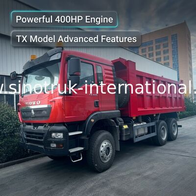SINOTRUK HOWO TX รุ่น 400HP LHD รถดัมพ์ 6X4 พร้อมไฟเตือน