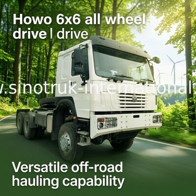 Sinotruk Howo Tractor Truck Rhd All Wheel Drive 6 × 6 เวชัย 400 แฮปพ์ ขาว