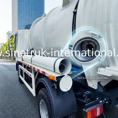 4x2 รถบรรทุกขยะเบา 6CBM ความจุ 160HP 8.00R20 ยางเหล็ก
