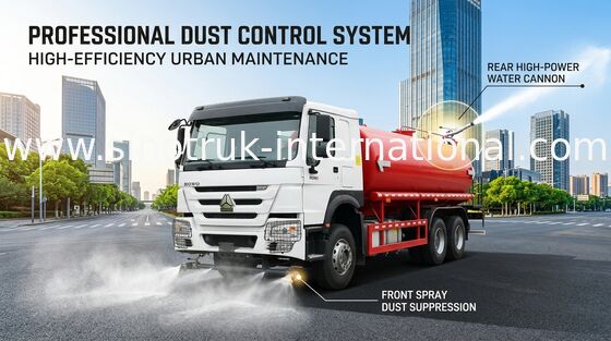HOWO SINOTRUK รถบรรทุกถังน้ํา 380HP ด้วยฟังก์ชันระบายความดันสูง 6 × 4