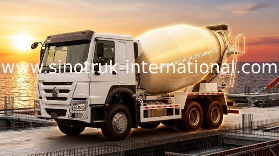 SINOTRUK HOWO LHD 6×4 10ล้อ รถบรรทุกเครื่องปั่นคอนกรีต แรงม้าสูง 400HP