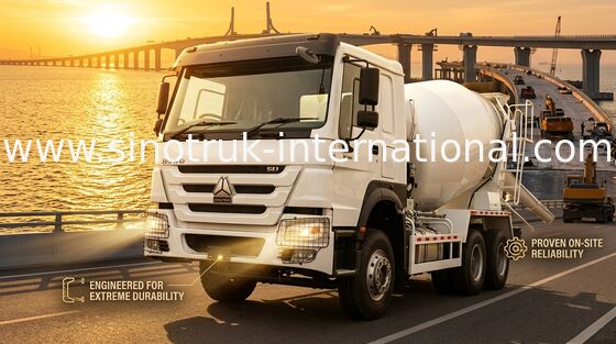 แรงม้าสูง 400HP HOWO รถบรรทุกผสม 6-12CBM LHD 6 × 4 10 ล้อ