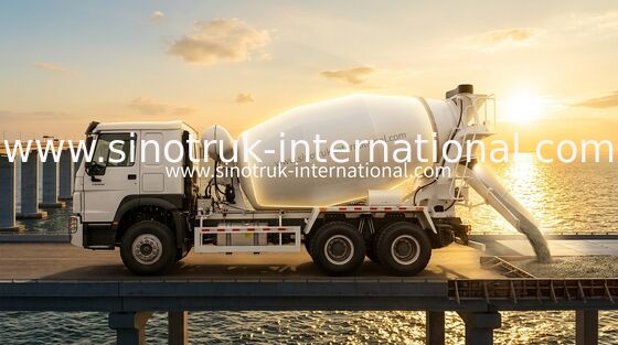 SINOTRUK HOWO 6×4 10 ล้อ รถบรรทุกเครื่องผสมคอนกรีต 400 HP ประสิทธิภาพสูง LHD
