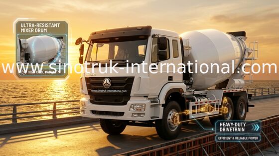รถบรรทุกคอนกรีต SINOTRUK HOHAN รถบรรทุกคอนกรีต Euro2 290HP 6X4 ZZ5255GJBM3846B1