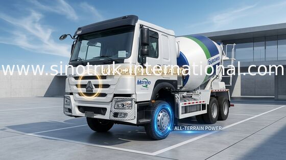 SINOTRUK WHITE HOWO 371HP รถโม่ผสมคอนกรีต LHD
