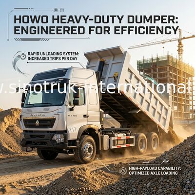 inotruk New Howo Tipper Dump Truck ชาซีเวชไชย เครื่อง 8 × 4 LHD 430HP