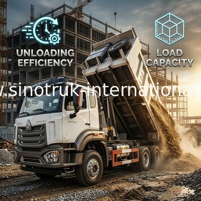 HOWO NX 371HP 6*4 20m3 Center-Lift Dump Truck พลังงานสูง พร้อมกับกระเป๋าบรรทุกกระเป๋ากระเป๋ากระเป๋ากระเป๋ากระเป๋ากระเป๋ากระเป๋ากระเป๋า