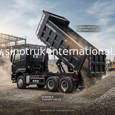 HOWO NX 380HP RHD รถขนของดํา