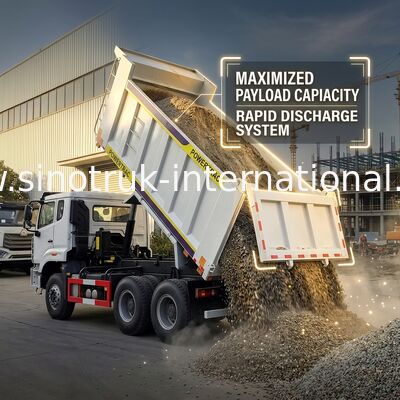 ซีโนทรูค โฮโว / โฮฮาน 6×4 รถกระบะกระบะ 10 ล้อ รถบรรทุกทรงสี่เหลี่ยม 20CBM สีขาว