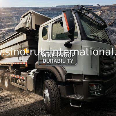 SINOTRUK HOWO LHD 6×4 10ล้อ รถบรรทุกแบบ U สําหรับการขุดเหมืองแร่ 40 ตัน