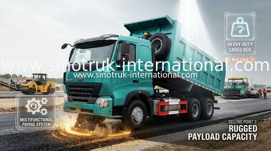 SINOTRUK HOWO A7 Construction Tipper Truck 6 X 4 290HP สีฟ้า