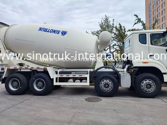 งานหนัก HOWO 8x4 16CBM เครื่องผสมคอนกรีต รถบรรทุก 371HP เครื่องยนต์ PMP เครื่องลดความเร็วสําหรับการก่อสร้าง