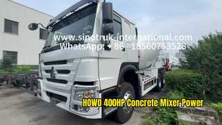 SINOTRUK HOWO 6x4 รถโม่ผสมคอนกรีต กำลัง 400HP