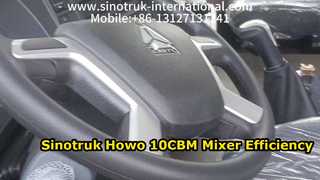 Sinotruk Howo 10CBM รถโม่ผสมคอนกรีตประสิทธิภาพสูง